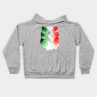 Watercolor Italy Flag Kids Hoodie